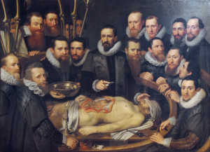 Lección de anatomía del Dr. Willem van der Meer, 1617. Pieter van Mierevelt en el blog de Uniformes Web