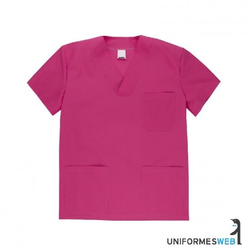 Camisola de pijama sanitario en color rosa del catálogo de ropa laboral de UniformesWeb