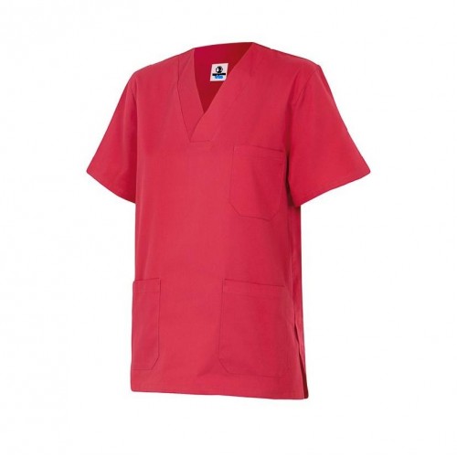 uniforme de limpieza camisola de pijama multibolsillos color rojo de Uniformes Web