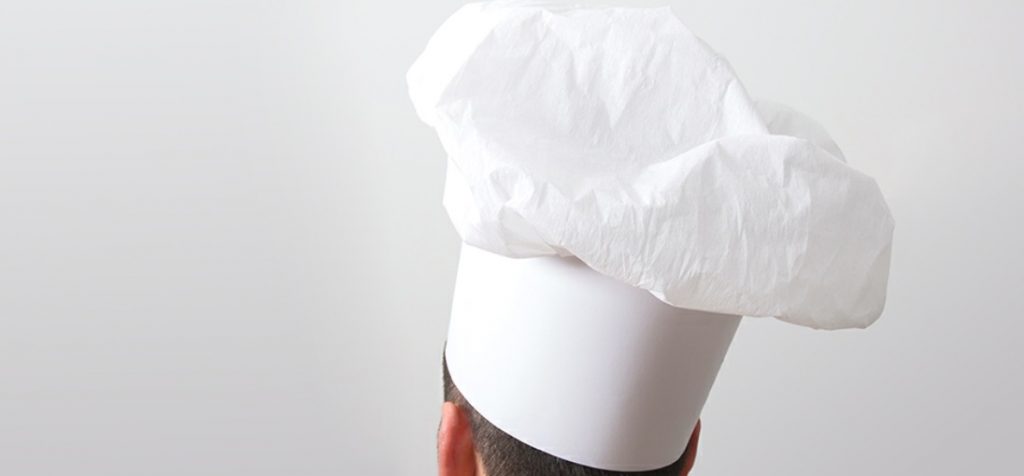Como hacer un gorro de cocinero con papel
