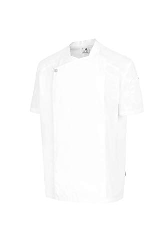 Chaqueta Hostelería Unisex De Manga Corta. Color Blanco. Ropa Cocina/Cocinero/Cocinera/Chef. Talla L. Ref: 4124