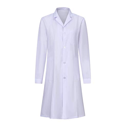 MISEMIYA - Bata Laboratorios Unisex Uniforme Laboral CLINICA Hospital Limpieza Ref:901 - XXL, Blanco