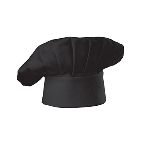 ULTNICE Restaurante de Cocina de Estilo Hongo Gorro de Cocinero Gorro de Cocinero (Negro)