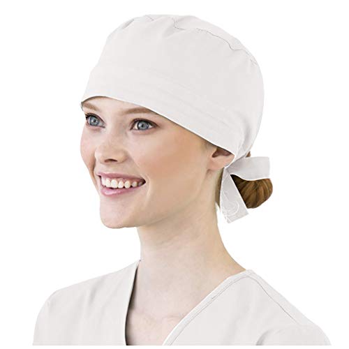 Riou Gorro Quirofano para Hombres y Mujeres Pelo Largo Corto Médico Enfermera Reutilizable Gorro Quirúrgico Algodón Vendaje Ajustable Gorro de Cirugía