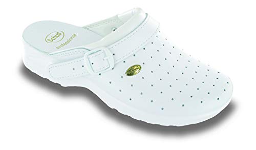 Scholl línea Profesional Clog Racy Blanco 39