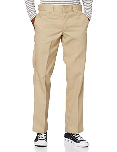 Dickies Slim Fit Straight - Pantalones para hombre, Beige (Caqui), W33/L32