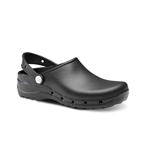 Feliz Caminar - Zuecos Sanitarios Flotantes, Negro, 39 EU