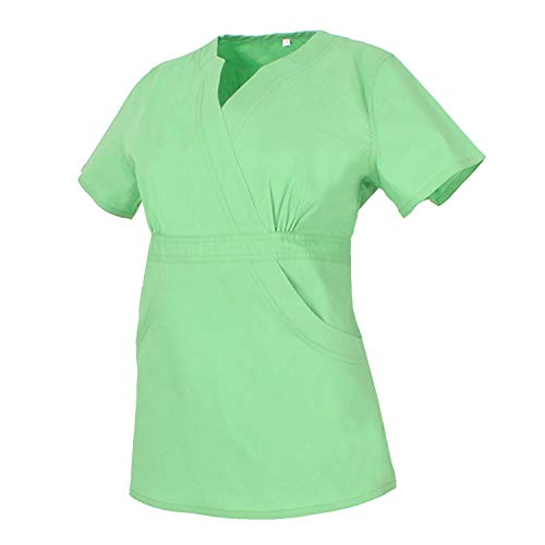 MISEMIYA - Uniformes Sanitarios ELÁSTICA SEÑORA CLINICA Hospital Dentista Veterinaria - XXL, Casaca - Verde Manzana