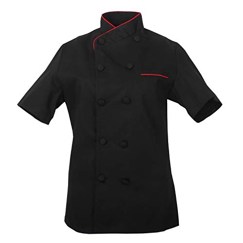 MISEMIYA - Chaquetas Chef Uniforme COCINERA MARMINTÓN SOLLASTRE GUISANDERO ADOBADOR Salsero- Ref.8441 - M, Negro