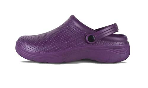 Work Team Zueco EVA Unisex. Ultraligero, ergonómico. Anatómico, con Cámara ortopédica, Suave para los pies. Hombre Morado 42/43