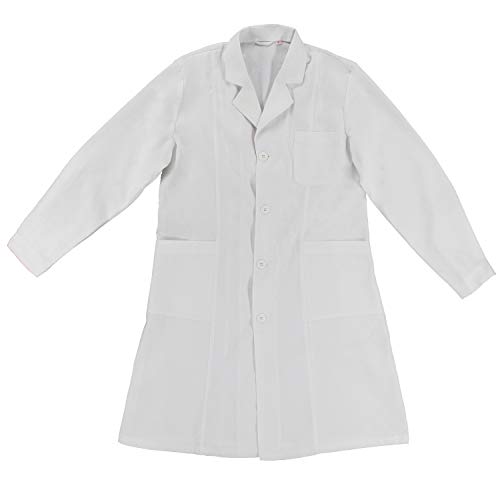 MISEMIYA - Bata Laboratorios Unisex Uniforme Laboral CLINICA Hospital Limpieza Ref:901 - XS, Blanco