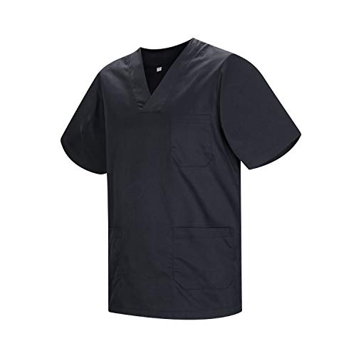 MISEMIYA Casaca Sanitario Unisex - Uniforme Sanitario - Ref.817 - L, Negro