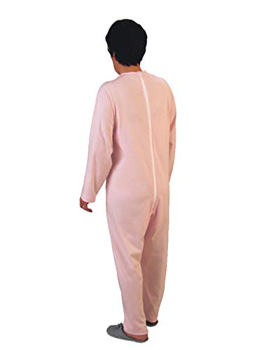 Rekordsan - Pijama Antipañal Geriátrico de Algodón para Mujer, Talla 4, Rosa