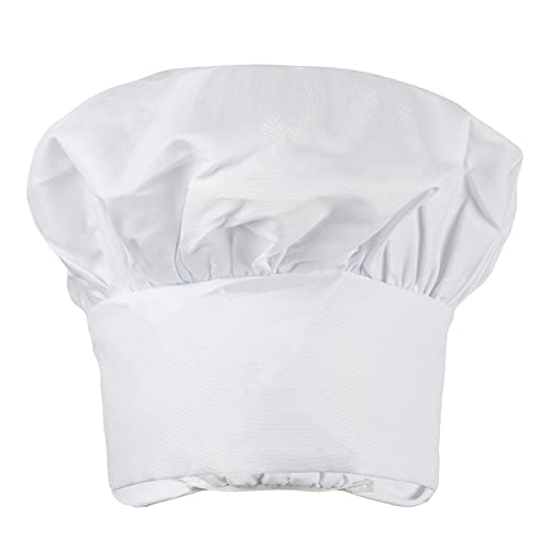 Gorro de Chef Gorro Cocinero Adulto Blanco con Elástico