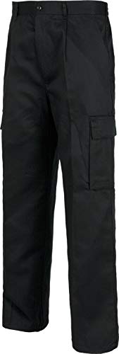Work Team Pantalón. Elástico en cintura, multibolsillos: dos bolsos laterales en perneras. HOMBRE Negro 38
