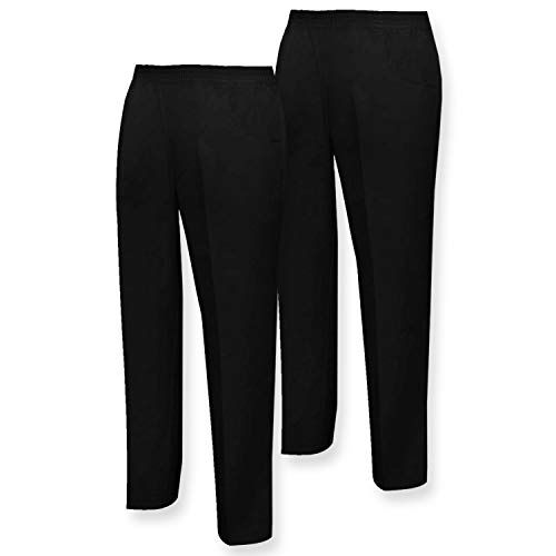 MISEMIYA - Pack*2 - PANTALÓN Sanitarios Unisex Cintura ELÁSTICA UNIFORMEES Sanitarios Uniformes MEDICOS UNFIROMES Laboratorios - Ref.8312 * 2 - S, Negro