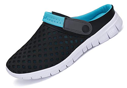 Zuecos de Trabajo Antideslizante Respirable Zapatillas Pantuflas Hombre Mujer Verano Playa Sandalias Azul 43