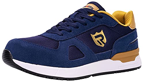 Zapatos de Seguridad para Hombre Mujer Zapatillas de Seguridad Ligero  Zapatillas Trabajo con Punta de Acero Calzado de Seguridad Transpirable  Antideslizante Zapatos de Trabajo Azul 38 EU : : Moda