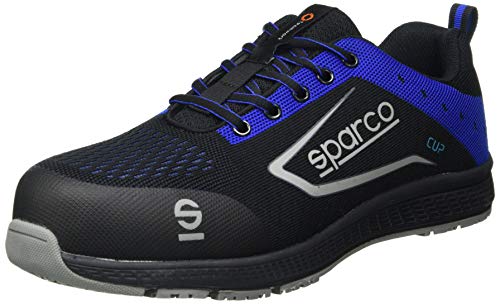 Sparco 0752642NRAZ, Botas de Seguridad y contra Incendios Unisex Adulto, Negro Azul, 42 EU