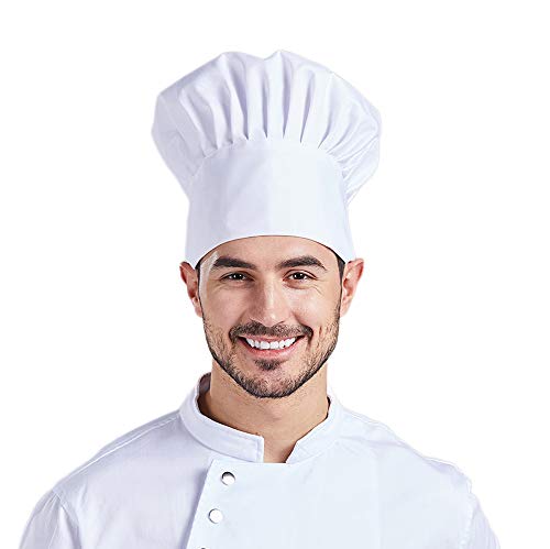 Nanxson Chef's Cooking Hat Sombrero Unisex Multicolor para Restaurante panadería CF9015 (Blanco)
