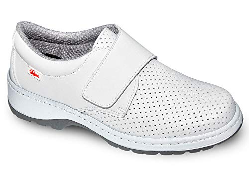 Milan-SCL picado Color Blanco Talla 38, Zapato de Trabajo Unisex Certificado CE EN ISO 20347 Marca DIAN