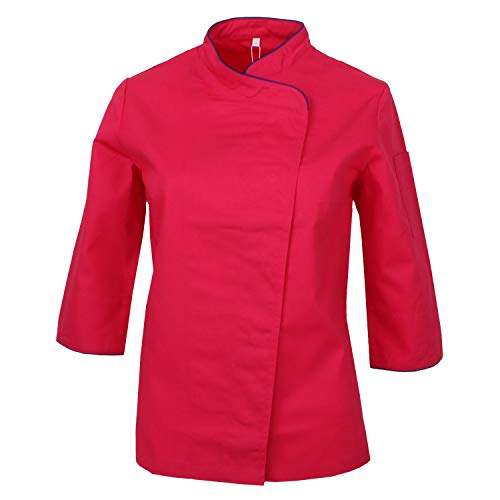 MISEMIYA - Chaquetas Uniformes Chef COCINERA Bar Restaurante HOSTELERÍA Mangas LARGAS - Ref.703 - Small, Fucsia