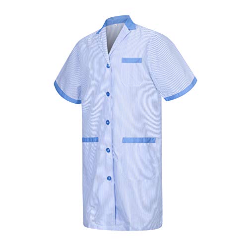 MISEMIYA Batas Laboratorios Túnica de enfermería Uniformes Sanitarios, Azul (Celestes 4), ((Tamaño:XS) para Mujer