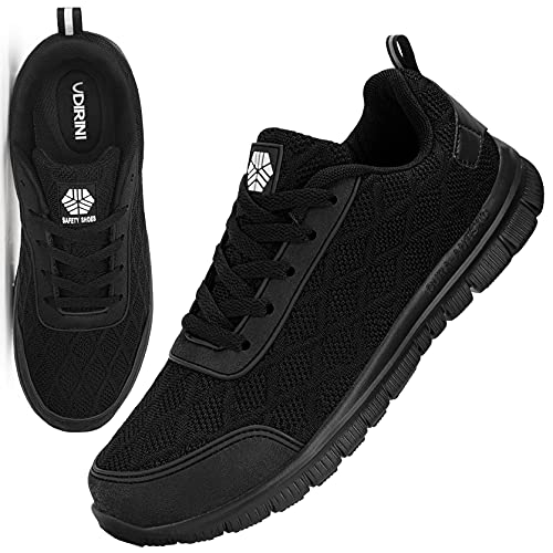 UDIRINI Zapatos de Seguridad para Hombre Ligero Transpirables Zapatillas de Seguridad con Puntera de Acero Antideslizantes Calzado de Zapatos (Noche Polar,42 EU)